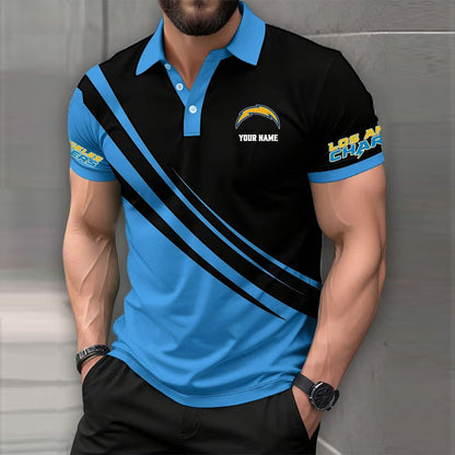 [SPECIAL OFFER] NEW CUSTOMIZED NFL09 LAC LOS ANGELES CHARGERS POLO SHIRT
