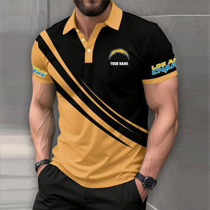 [SPECIAL OFFER] NEW CUSTOMIZED NFL09 LAC LOS ANGELES CHARGERS POLO SHIRT