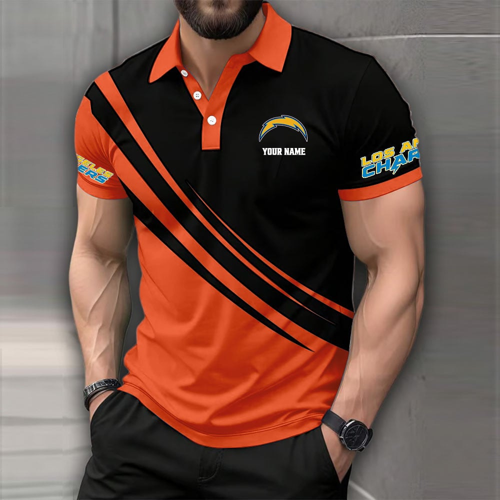 [SPECIAL OFFER] NEW CUSTOMIZED NFL09 LAC LOS ANGELES CHARGERS POLO SHIRT