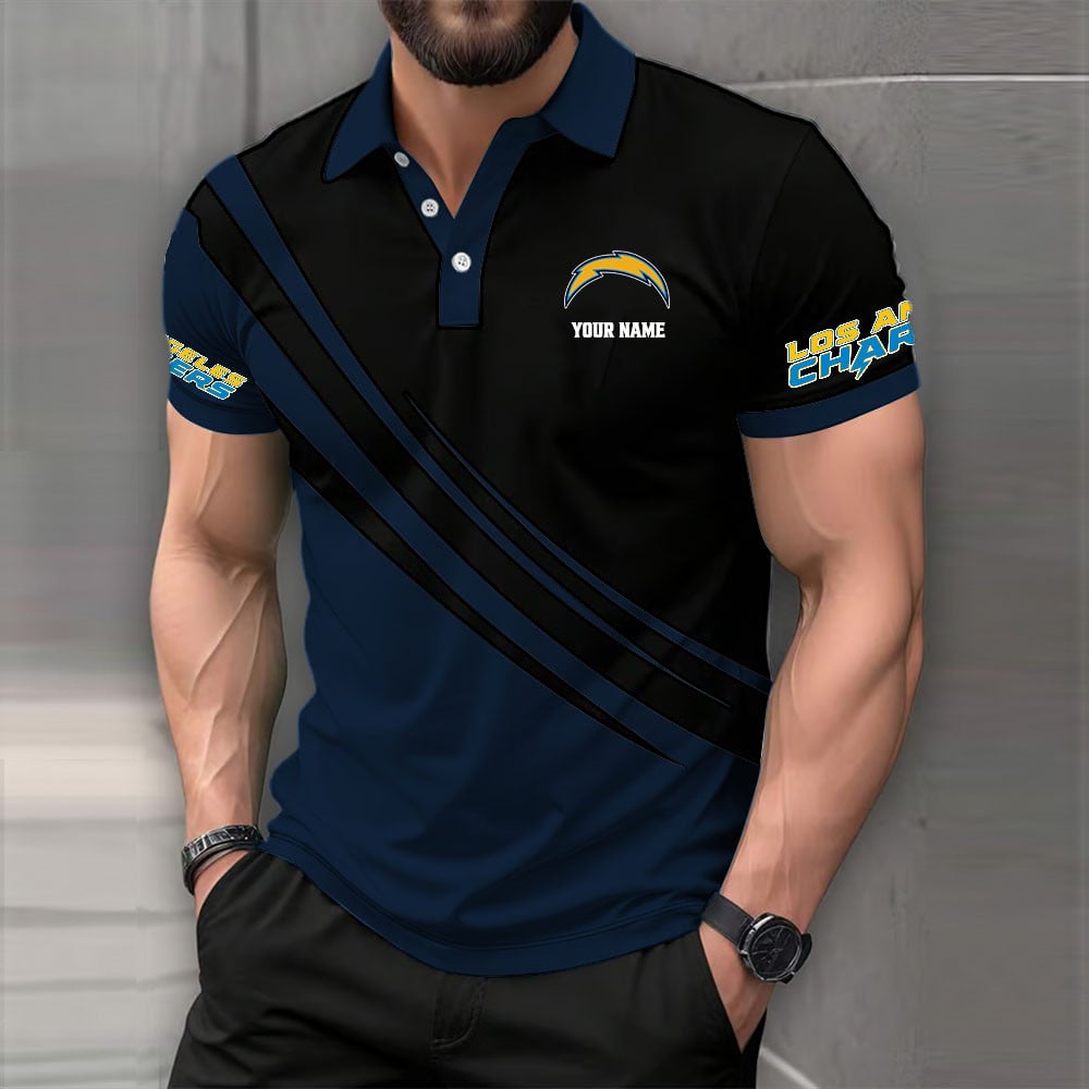 [SPECIAL OFFER] NEW CUSTOMIZED NFL09 LAC LOS ANGELES CHARGERS POLO SHIRT