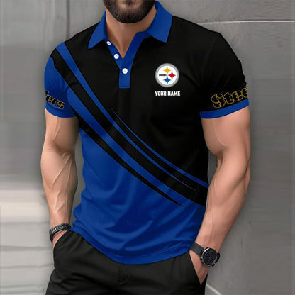 [SPECIAL OFFER] NEW CUSTOMIZED NFL14 PSB PITTSBURGH STEELERS POLO SHIRT