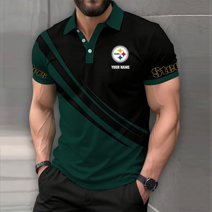 [SPECIAL OFFER] NEW CUSTOMIZED NFL14 PSB PITTSBURGH STEELERS POLO SHIRT