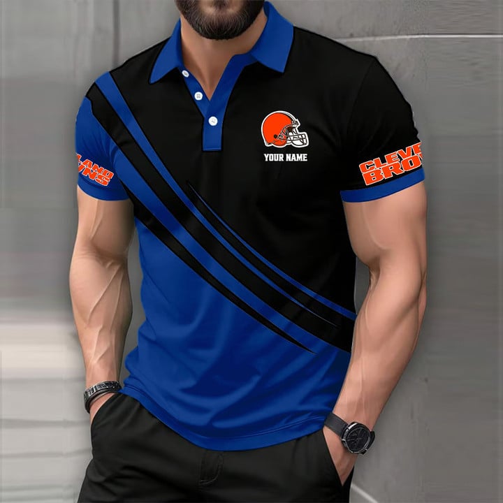 [SPECIAL OFFER] NEW CUSTOMIZED NFL29 CLB CLEVELAND BROWNS POLO SHIRT