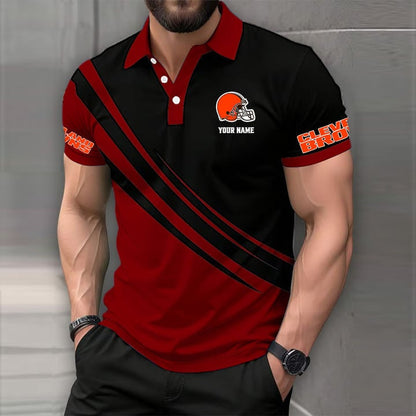 [SPECIAL OFFER] NEW CUSTOMIZED NFL29 CLB CLEVELAND BROWNS POLO SHIRT
