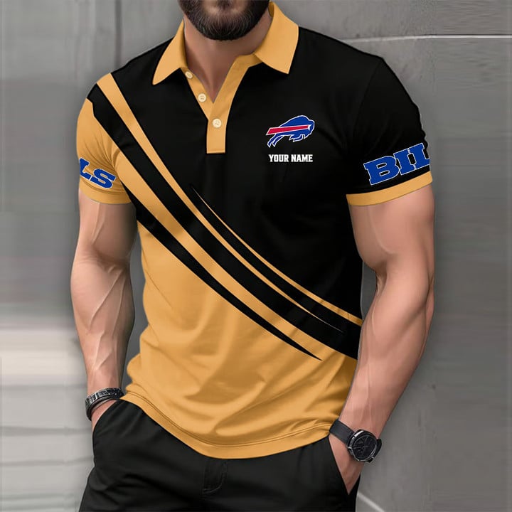 [SPECIAL OFFER] NEW CUSTOMIZED NFL03 BFB BUFFALO BILLS POLO SHIRT