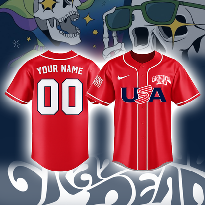 [FAN EXCLUSIVE] NEW CUSTOMIZED GRATEFUL DEAD BASEBALL JERSEY