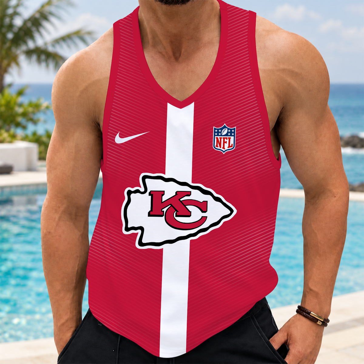 [SPECIAL OFFER] NEW CUSTOMIZED NFL01 KCC KANSAS CITY CHIEFS UNISEX TANK TOP
