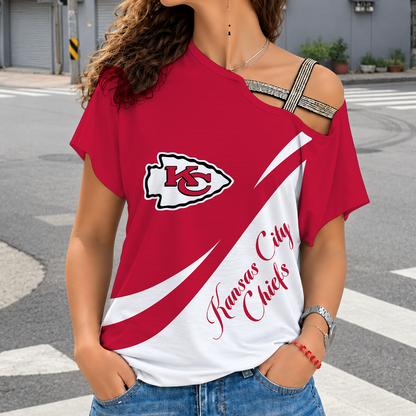 [SPECIAL OFFER] NEW CUSTOMIZED NFL01 KCC KANSAS CITY CHIEFS SHOULDER SHIRT