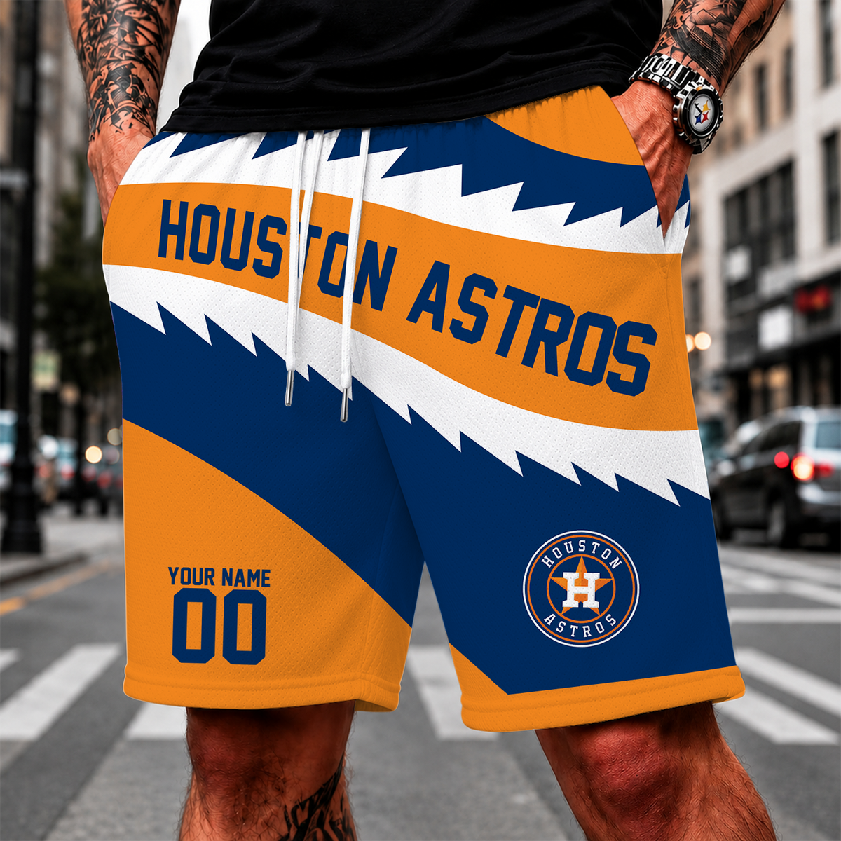 [FLASH SALE] NEW CUSTOMIZED MLB10 HAS HOUSTON ASTROS SHORT PANTS