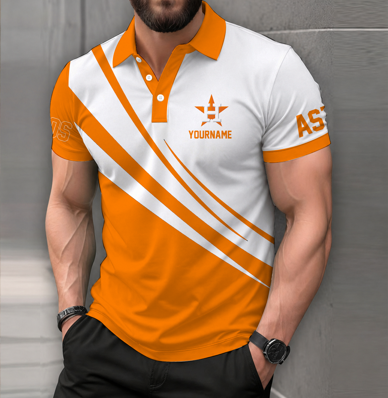 [FLASH SALE] NEW CUSTOMIZED MLB10 HAS HOUSTON ASTROS POLO SHIRT