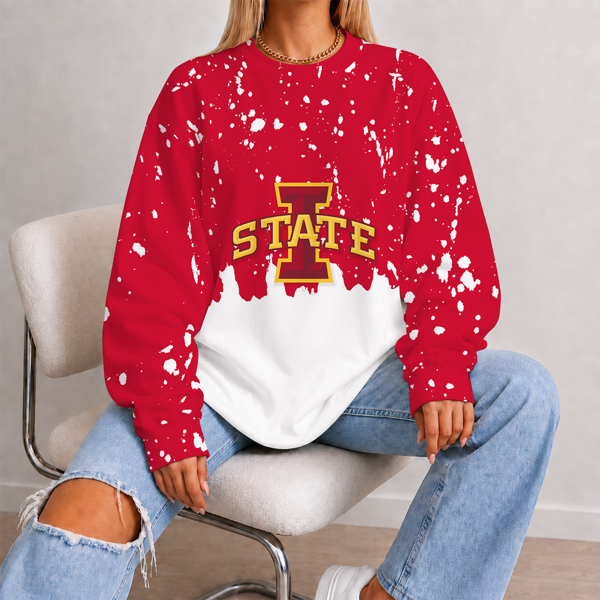 [FAN FAVORITE] NEW CUSTOMIZED NCAA MAM10 ISC IOWA STATE CYCLONES STRAPPY UNISEX SWEATSHIRT