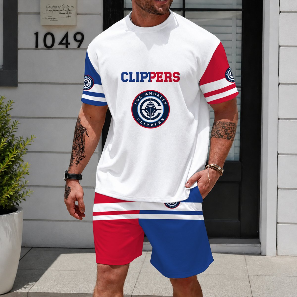 [HOT DEAL] NEW CUSTOMIZED NBA10 LCL LOS ANGELES CLIPPERS UNISEX T-SHIRT & SHORTS SET