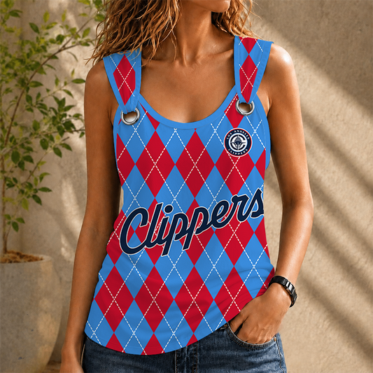 [HOT DEAL] NEW CUSTOMIZED NBA10 LCL LOS ANGELES CLIPPERS O-RING SHOULDER TANK TOP