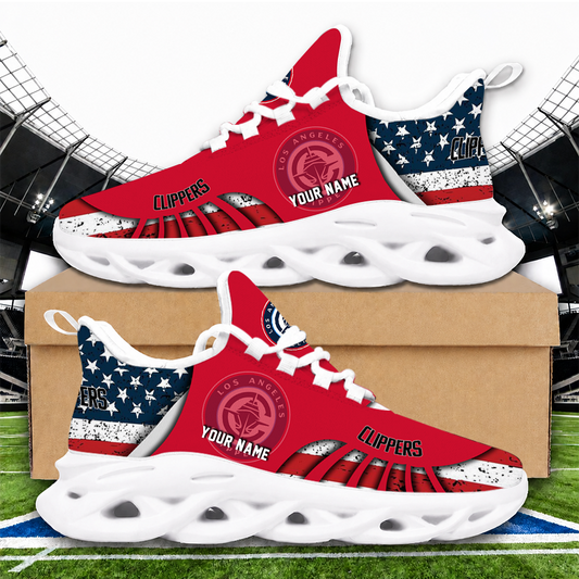 LIMITED EDITION - NEW CUSTOMIZED NBA10 LCL LOS ANGELES CLIPPERS PREMIUM CLUNKY SNEAKERS