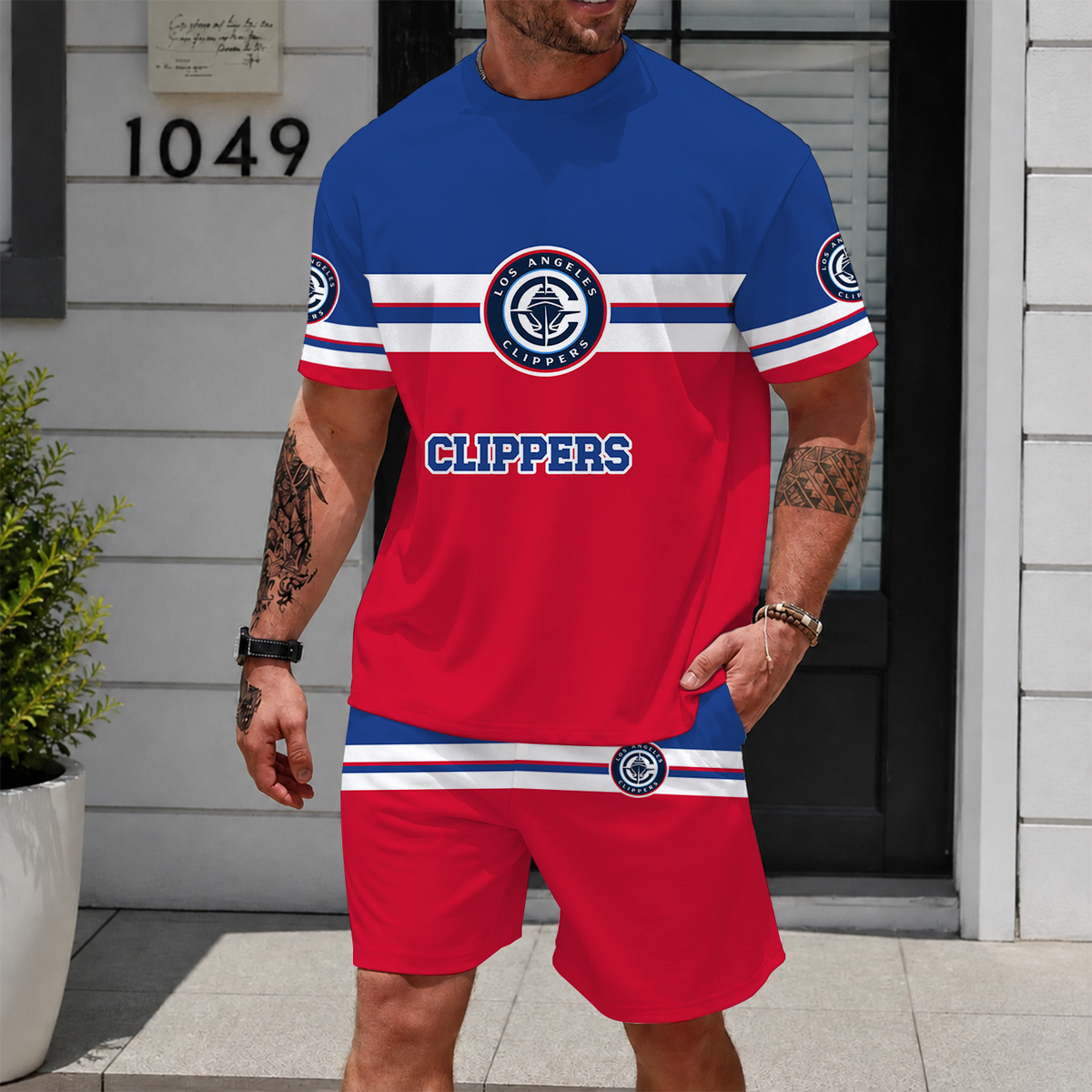 [HOT DEAL] NEW CUSTOMIZED NBA10 LCL LOS ANGELES CLIPPERS UNISEX T-SHIRT & SHORTS SET