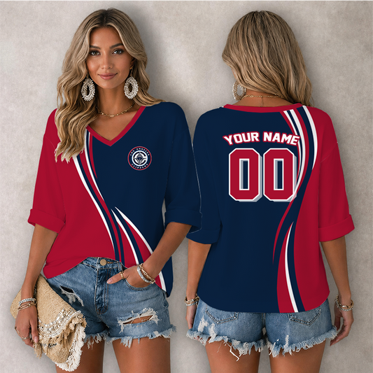 [HOT DEAL] NEW CUSTOMIZED NBA10 LCL LOS ANGELES CLIPPERS WOMEN'S HEART V-NECK LONG SLEEVE SHIRT