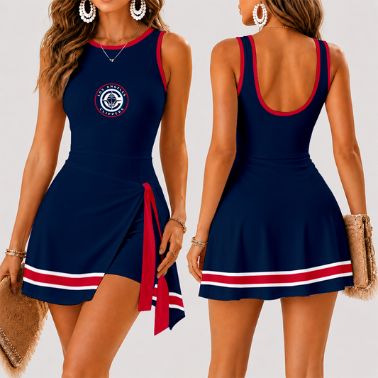 [HOT DEAL] NEW CUSTOMIZED NBA10 LCL LOS ANGELES CLIPPERS WOMEN'S SUMMER SKORT DRESS