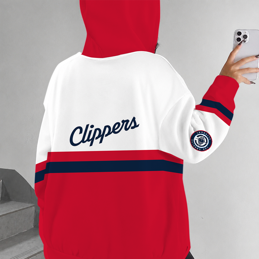 [HOT DEAL] NEW CUSTOMIZED NBA10 LCL LOS ANGELES CLIPPERS ZIP HOODIE