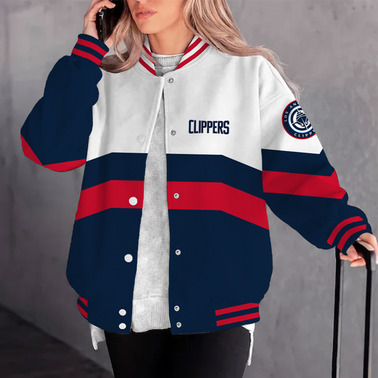 [HOT DEAL] NEW CUSTOMIZED NBA10 LCL LOS ANGELES CLIPPERS BASEBALL JACKET, SATIN VARSITY JACKET