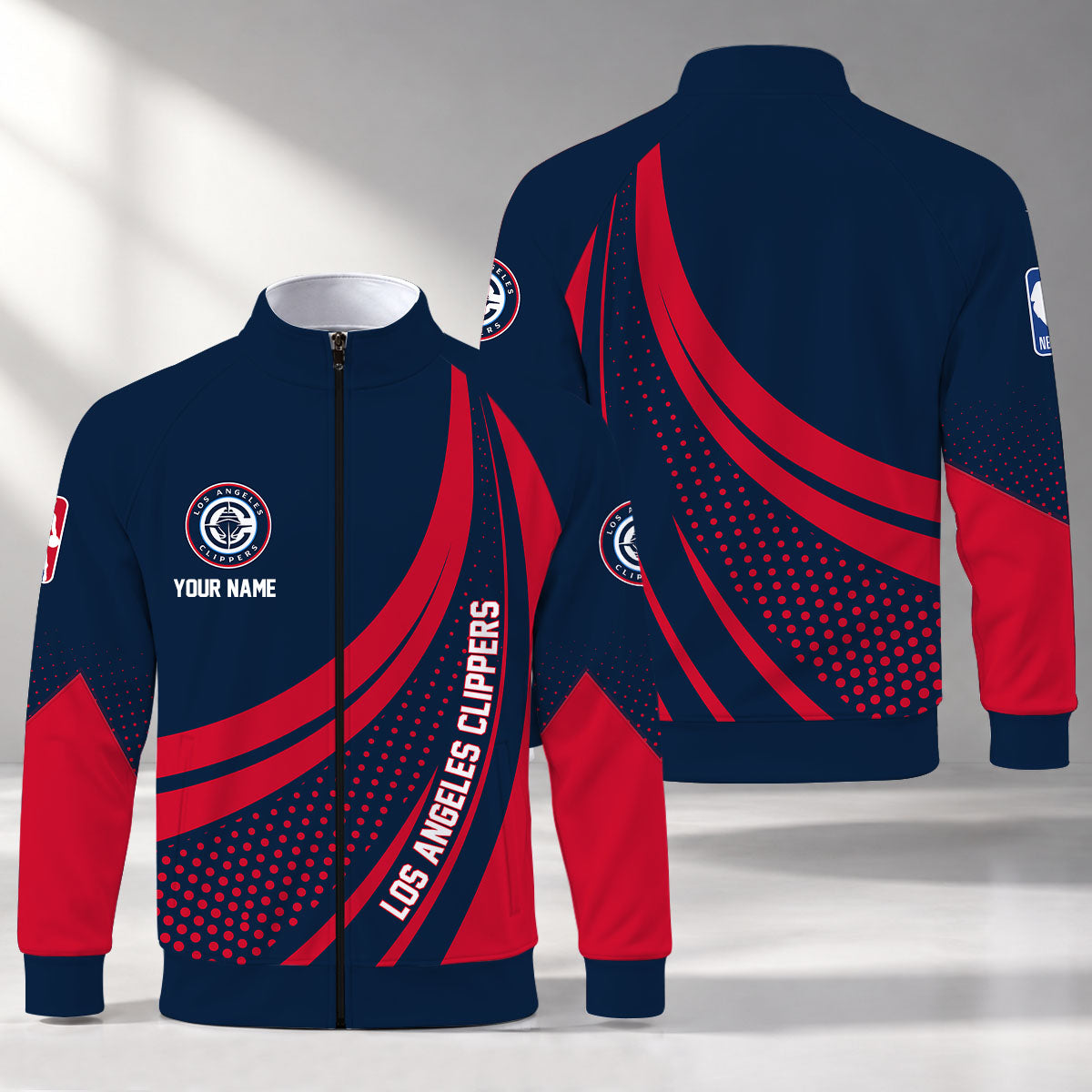 [HOT DEAL] NEW CUSTOMIZED NBA10 LCL LOS ANGELES CLIPPERS STAND COLLAR JACKET