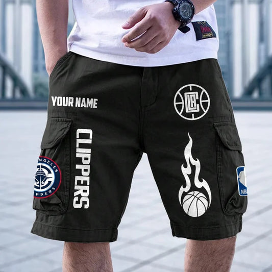 [HOT DEAL] NEW CUSTOMIZED NBA10 LCL LOS ANGELES CLIPPERS CARGO SHORTS