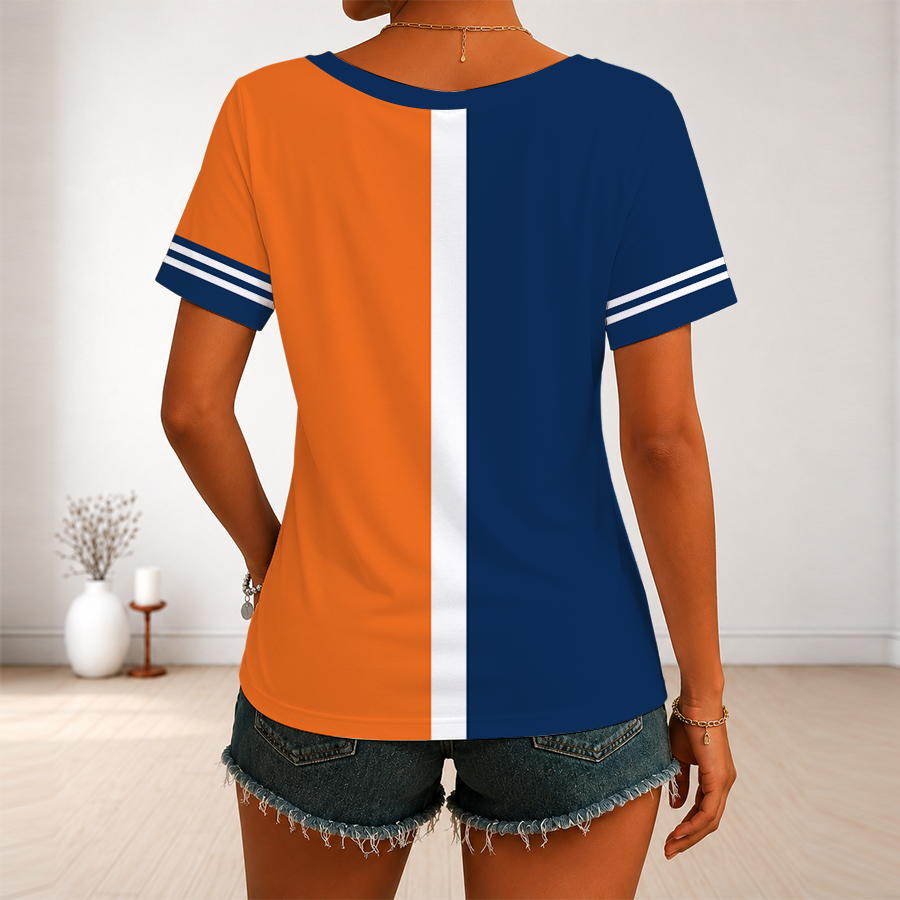 [FLASH SALE] NEW CUSTOMIZED MLB10 HAS HOUSTON ASTROS V-NECK FEMALE SHIRT