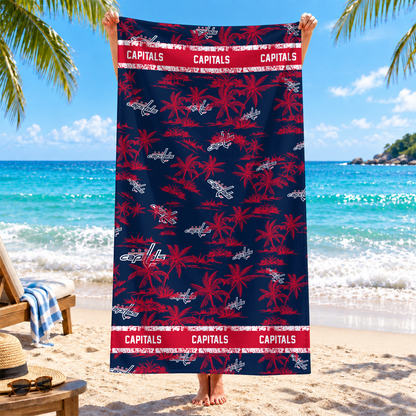 [SUPER SALE] NEW CUSTOMIZED NHL10 WCP WASHINGTON CAPITALS BEACH TOWEL