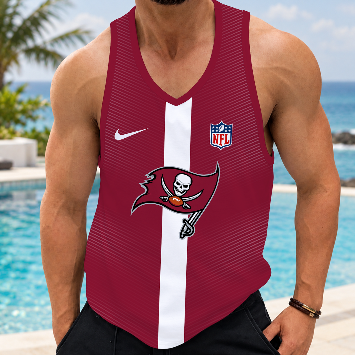 [SPECIAL OFFER] NEW CUSTOMIZED NFL10 TBB TAMPA BAY BUCCANEERS UNISEX TANK TOP