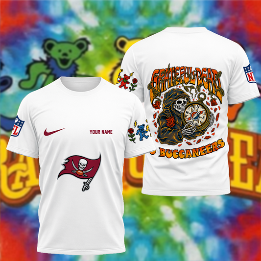 [SPECIAL OFFER] NEW CUSTOMIZED NFL10 TBB TAMPA BAY BUCCANEERS x GRATEFUL DEAD T-SHIRT, HOODIE, ZIP HOODIE