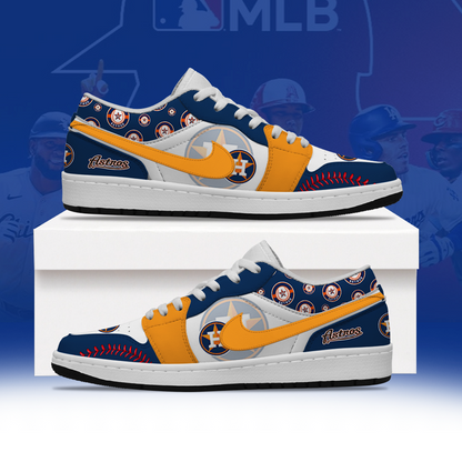 [FLASH SALE] NEW CUSTOMIZED MLB10 HAS HOUSTON ASTROS AIR JORDAN LOW SHOES