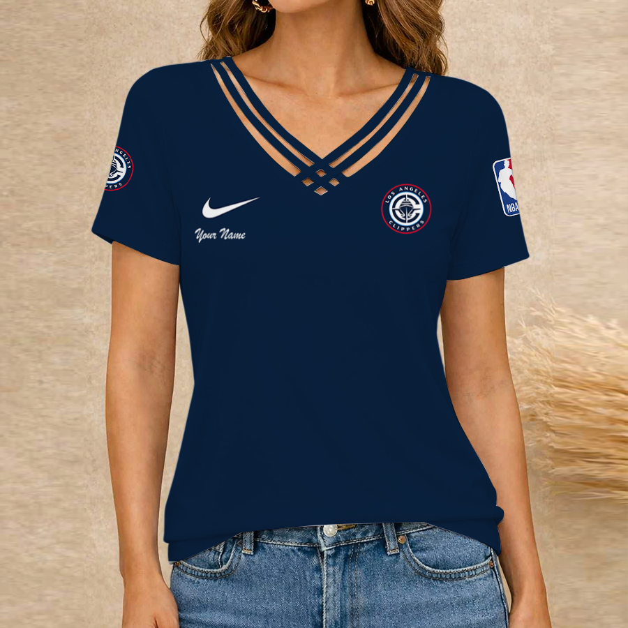 [HOT DEAL] NEW CUSTOMIZED NBA10 LCL LOS ANGELES CLIPPERS V-NECK SHIRT