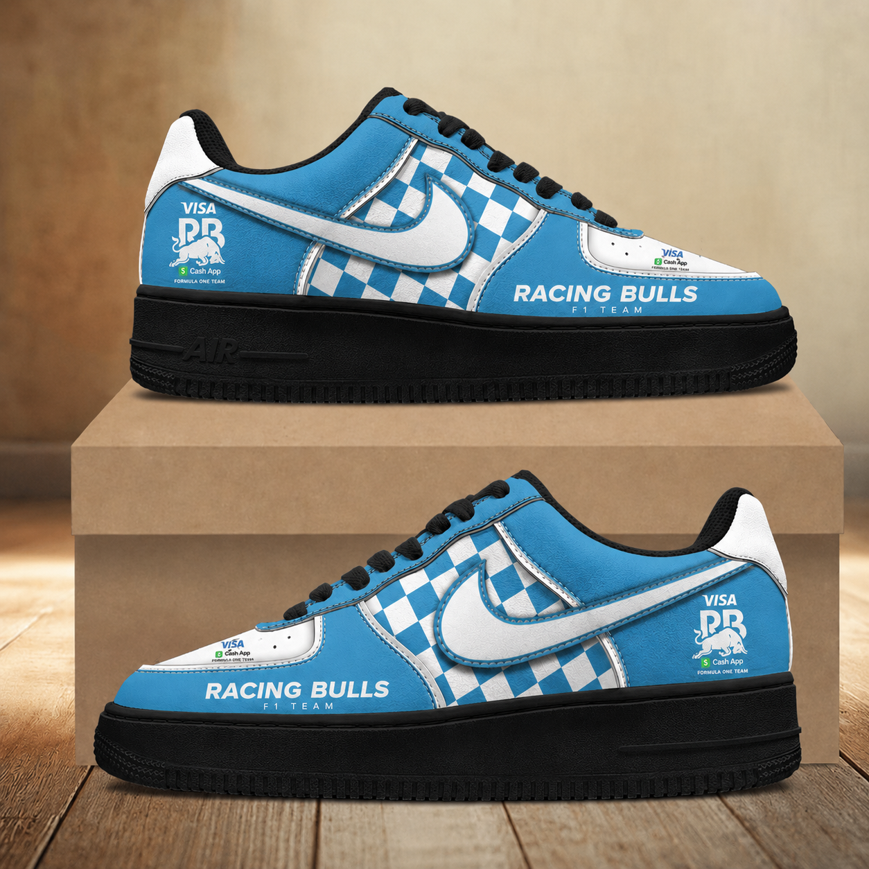 [FAN MUST-HAVE] NEW CUSTOMIZED F110 VCARB RACING BULLS AF1 SNEAKERS