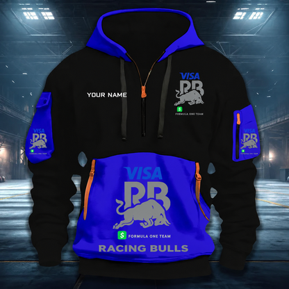 [FAN MUST-HAVE] NEW CUSTOMIZED F110 RBU RACING BULLS QUARTER ZIP HOODIE