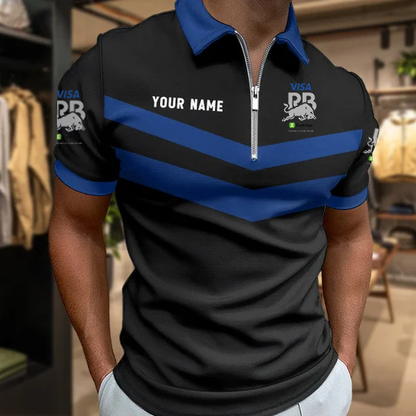 [FAN MUST-HAVE] NEW CUSTOMIZED F110 RBU RACING BULLS ZIP POLO SHIRT