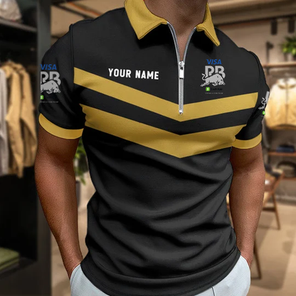 [FAN MUST-HAVE] NEW CUSTOMIZED F110 RBU RACING BULLS ZIP POLO SHIRT