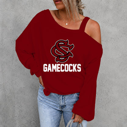 [FAN FAVORITE] NEW CUSTOMIZED NCAA CWS10 SCG SOUTH CAROLINA GAMECOCKS DROP SHOULDER SWEATSHIRT