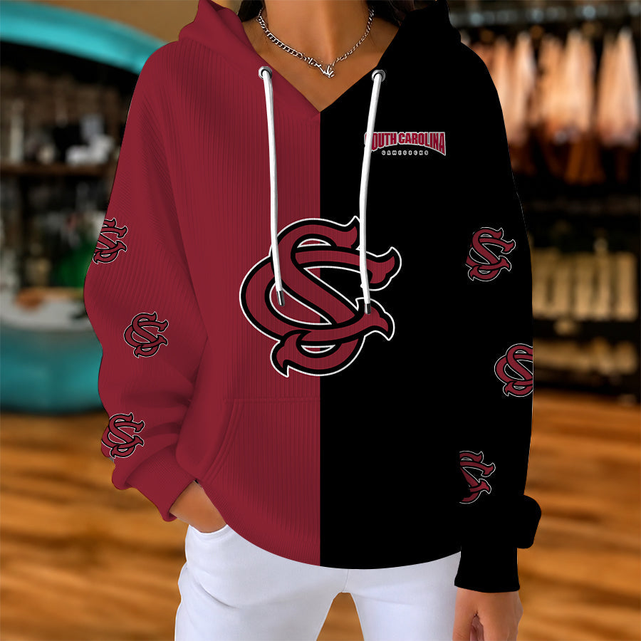 [FAN FAVORITE] NEW CUSTOMIZED NCAA CWS10 SCG SOUTH CAROLINA GAMECOCKS RIBBED HOODIE & SWEATSHIRT