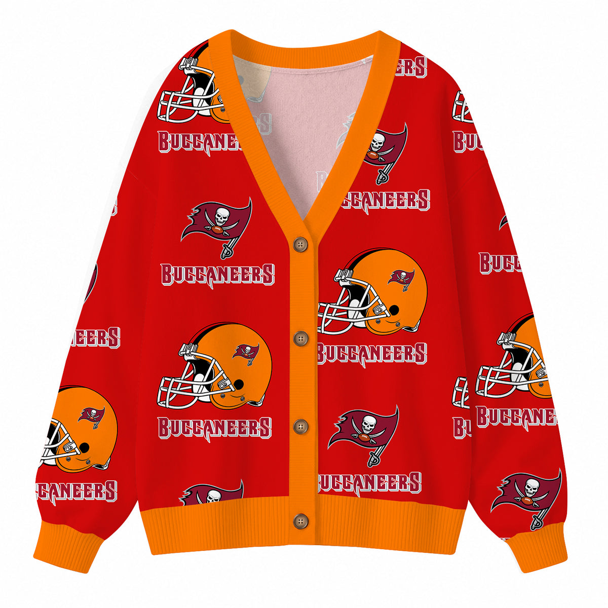[SPECIAL OFFER] NEW CUSTOMIZED NFL10 TBB TAMPA BAY BUCCANEERS CARDIGAN