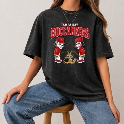 [SPECIAL OFFER] NEW CUSTOMIZED NFL10 TBB TAMPA BAY BUCCANEERS FUNNY WASHED TEE