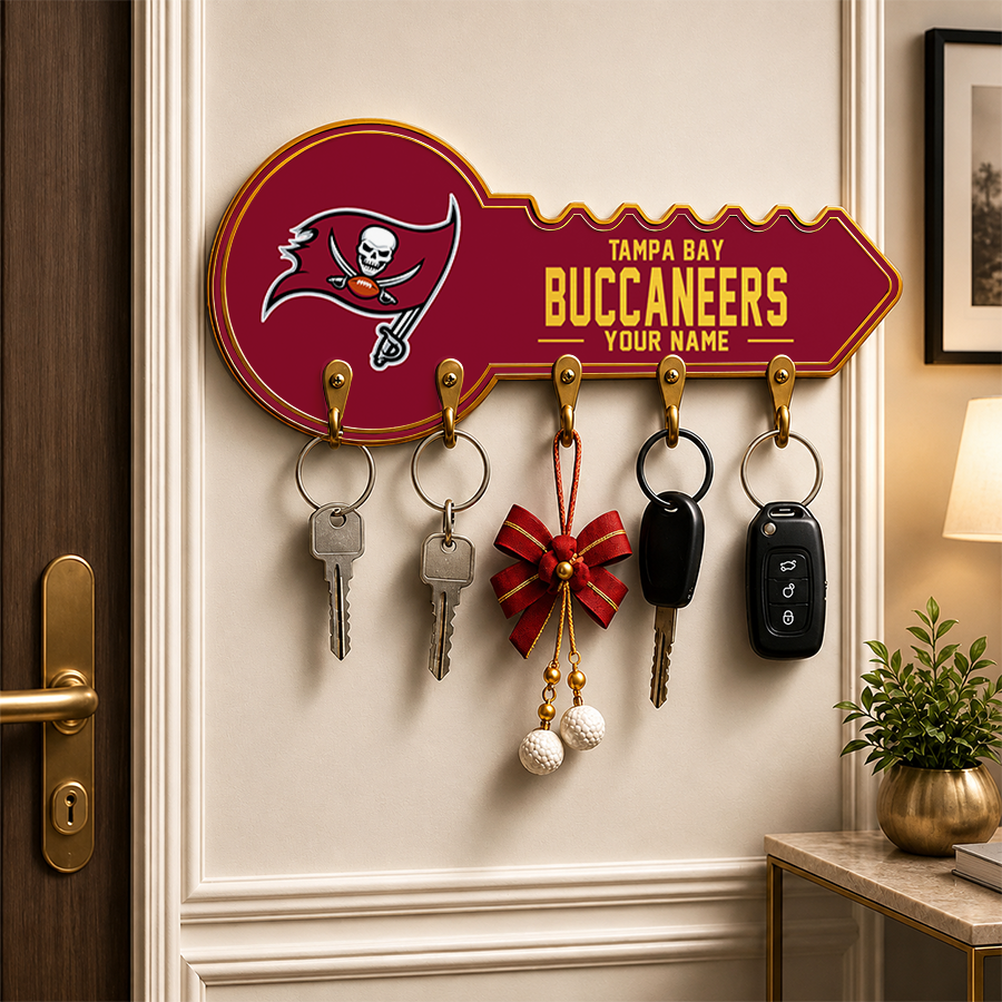 [SPECIAL OFFER] NEW CUSTOMIZED NFL10 TBB TAMPA BAY BUCCANEERS WALL KEY HOLDER FOR HOME