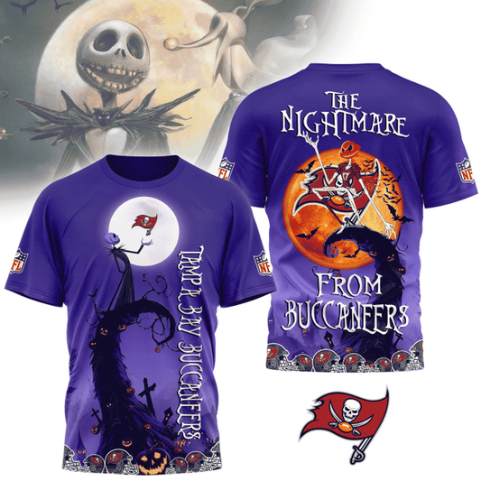 [SPECIAL OFFER] NEW CUSTOMIZED NFL10 TBB TAMPA BAY BUCCANEERS HALLOWEEN THE NIGHTMARE APPAREL