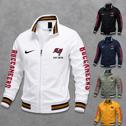 [SPECIAL OFFER] NEW CUSTOMIZED NFL10 TBB TAMPA BAY BUCCANEERS MEN'S CASUAL JACKET
