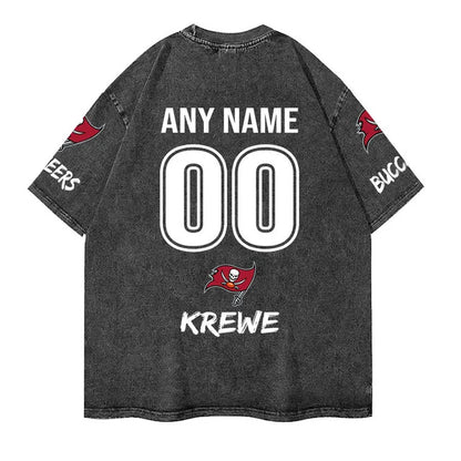 [SPECIAL OFFER] NEW CUSTOMIZED NFL10 TBB TAMPA BAY BUCCANEERS FUNNY MULTICOLOR WASHED TEE