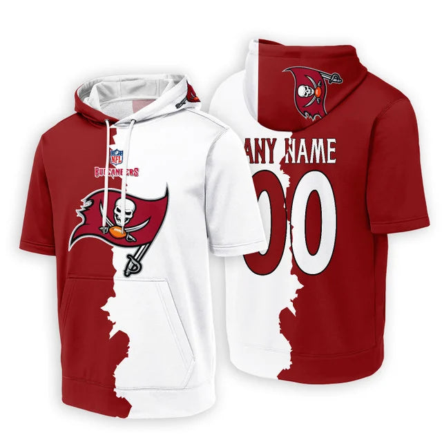 [SPECIAL OFFER] NEW CUSTOMIZED NFL10 TBB TAMPA BAY BUCCANEERS SHORT SLEEVE HOODIE T-SHIRT