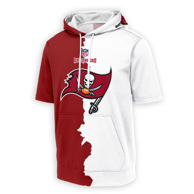 [SPECIAL OFFER] NEW CUSTOMIZED NFL10 TBB TAMPA BAY BUCCANEERS SHORT SLEEVE HOODIE T-SHIRT