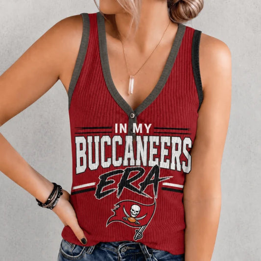 [SPECIAL OFFER] NEW CUSTOMIZED NFL10 TBB TAMPA BAY BUCCANEERS WOMEN'S V-NECK TANK TOP