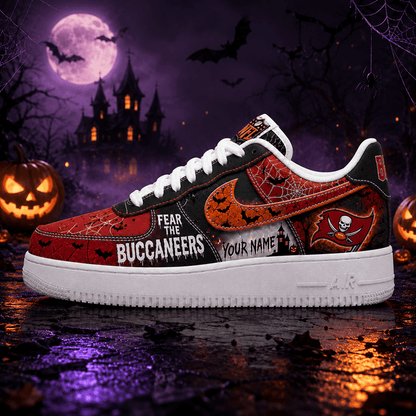 [SPECIAL OFFER] NEW CUSTOMIZED NFL10 TBB TAMPA BAY BUCCANEERS HALLOWEEN AF1 SHOES