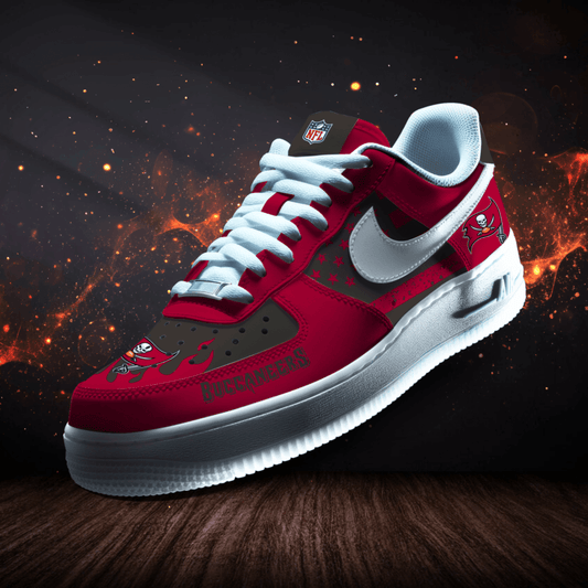 LIMITED EDITION - NEW CUSTOMIZED NFL10 TBB TAMPA BAY BUCCANEERS AF1 SNEAKERS