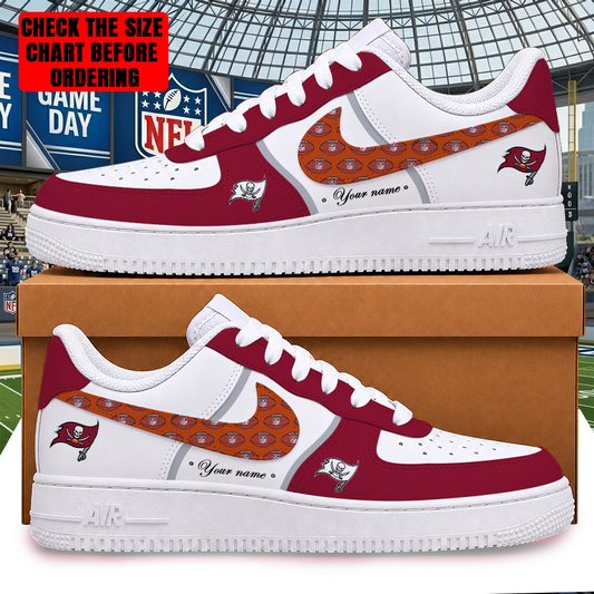 [SPECIAL OFFER] NEW CUSTOMIZED NFL10 TBB TAMPA BAY BUCCANEERS AF1 SHOES