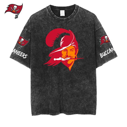 [SPECIAL OFFER] NEW CUSTOMIZED NFL10 TBB TAMPA BAY BUCCANEERS FUNNY MULTICOLOR WASHED TEE